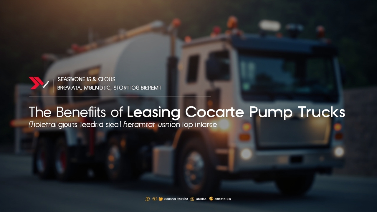 The Benefits of Leasing Concrete Pump Trucks